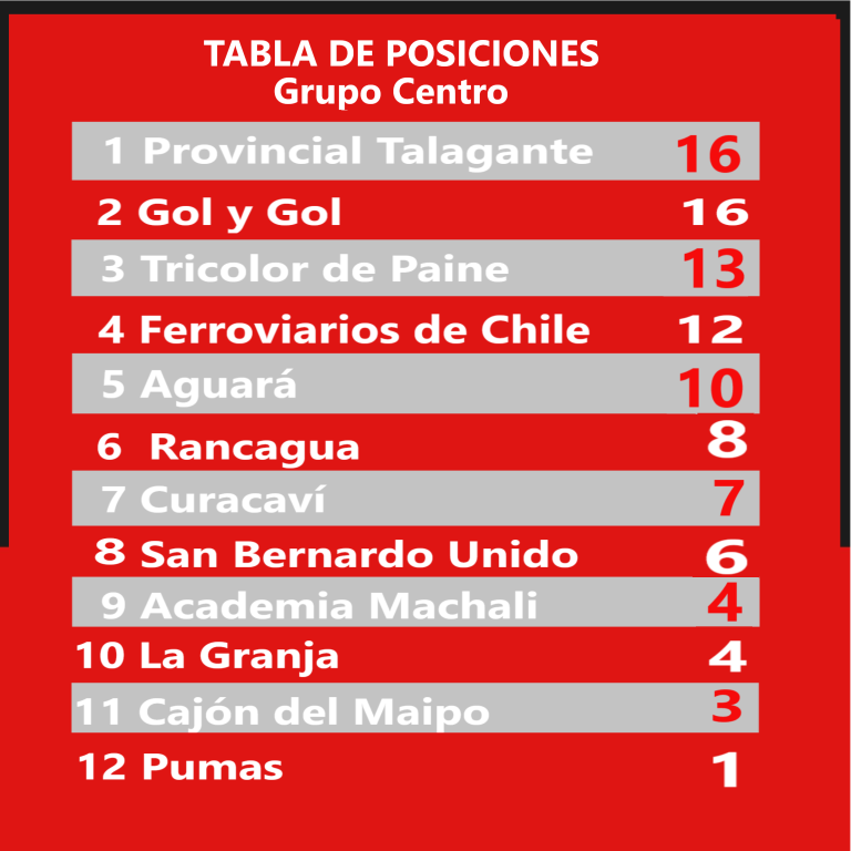 CAMPEONATO DE TERCERA DIVISIÓN B, GRUPO CENTRO – SUR